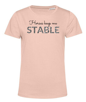 Stable Shirt Soft Pink Silver Glitter